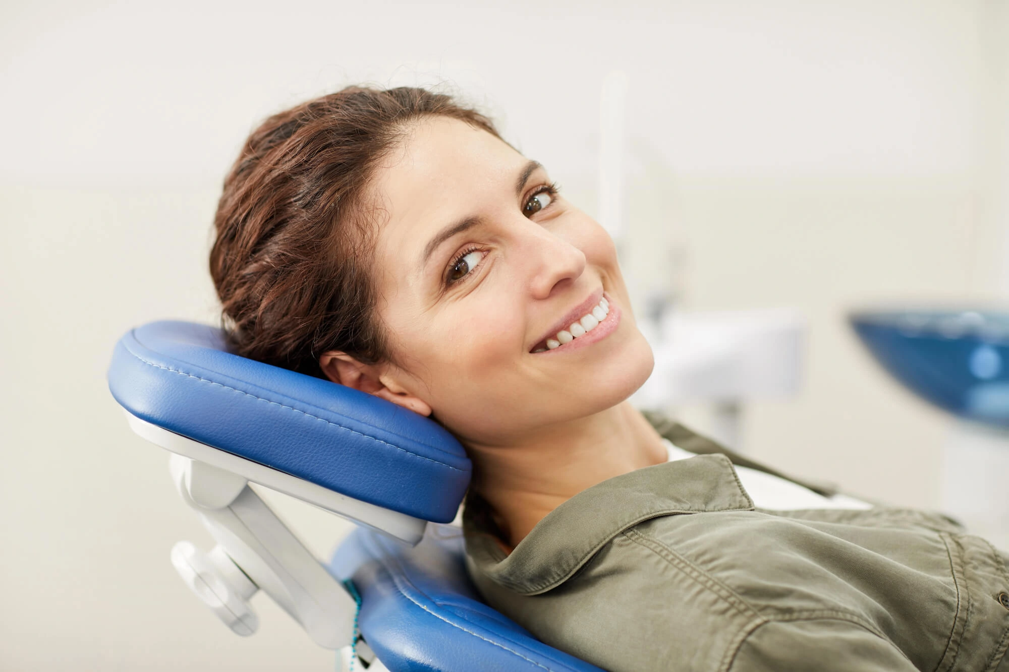Woman smiling after laser gum surgery palm beach gardens
